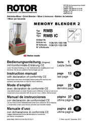 ROTOR RMB IC Manual De Instrucciones