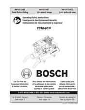 Bosch CGT8-65W Instrucciones De Funcionamiento Y Seguridad