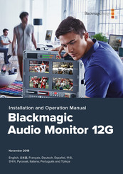 Blackmagic Design Blackmagic Audio Monitor 12G Manual De Instalación Y Funcionamiento