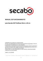 Secabo SH7 Softheat Manual De Funcionamiento