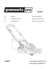 GreenWorks Pro 2506902 Manual Del Operador