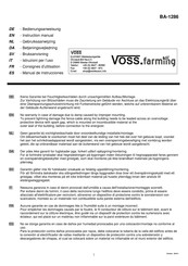 VOSS.farming BA-1286 Manual De Instrucciones