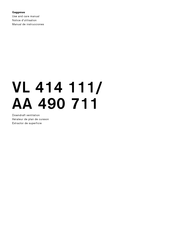 Gaggenau AA 490 711 Manual De Instrucciones