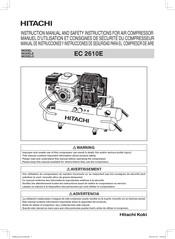 Hitachi Koki EC 2610E Manual De Instrucciones Y Instrucciones De Seguridad