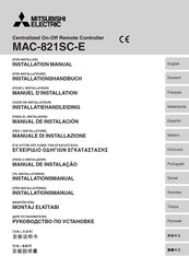 Mitsubishi Electric MAC-821SC-E Manual De Instalación