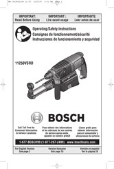 Bosch 11250VSRD-RT Instrucciones De Funcionamiento Y Seguridad