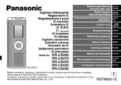 Panasonic RR-US430 Instrucciones De Funcionamiento