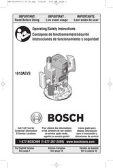 Bosch 1613AEVS Instrucciones De Funcionamiento Y Seguridad