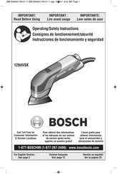 Bosch 1294VSK Instrucciones De Funcionamiento Y Seguridad