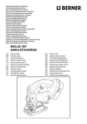 Berner BACJS-18V Instrucciones De Manejo