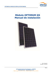 atersa OPTIMUM GS Manual De Instalación