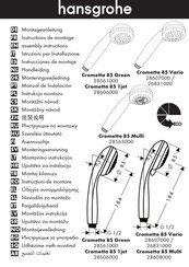 Hansgrohe Crometta 85 Vario 26831000 Instrucciones De Montaje