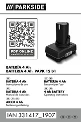 Parkside PAPK 12 B1 Instrucciones De Uso