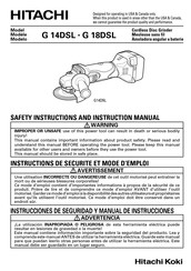 Hitachi G 14DSL Manual De Instrucciones