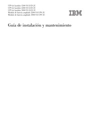 IBM 3000 VA LCD 3U Guía De Instalación Y Mantenimiento