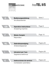 HumanTechnik freeTEL II/S Instrucciones De Servicio
