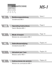 HumanTechnik MS-1 Instrucciones De Servicio