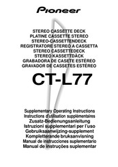 Pioneer CT-L77 Manual De Instrucciones