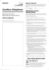 Sony Clear Scan 25 SPP-Q110 Manual De Instrucciones