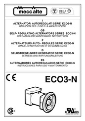 Mecc Alte ECO3-N Serie Instrucciones Para Uso Y Mantenimiento