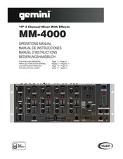 Gemini MM-4000 Manual De Instrucciones