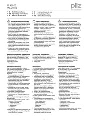 Pilz PNOZ XV2 Instrucciones De Uso
