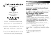 Thitronik G.A.S.-pro Manual De Instalación E Instrucciones De Mantenimiento