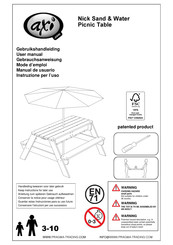 Axi Nick Sand & Water Picnic Table Manual De Usuario