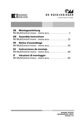 RK Rose+Krieger MultiControl mono Serie Instrucciones De Montaje