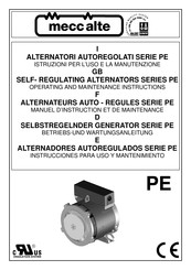 Mecc Alte PE32-1S/4 Instrucciones Para Uso Y Mantenimiento