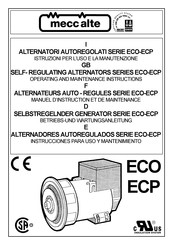 Mecc Alte ECO 43 2L Instrucciones Para Uso Y Mantenimiento