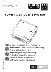 SOMFY Power 1 X 2,5 DC RTS Receiver Guia De Instalacion