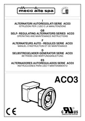 Mecc Alte spa ACO3 Serie Instrucciones Para Uso Y Mantenimiento