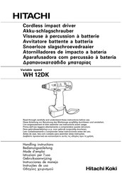 Hitachi WH 12DK Instrucciones De Manejo