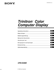 Sony Trinitron CPD-E400E Manual De Instrucciones