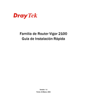 Dray Tek 2100 Guía De Instalación Rápida