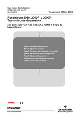 Emerson Process Management Rosemount 2090P Guía Rápida De Instalación