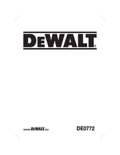 DeWalt DE0772 Manual De Uso