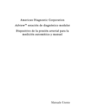 American Diagnostic Corporation Adview batería: BP & Temperatura Manual Del Usuario