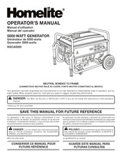 Homelite HGCA5000 Manual Del Operador