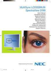 Nec MultiSync LCD2090UXi SpectraView 2090 Manual Del Usuario