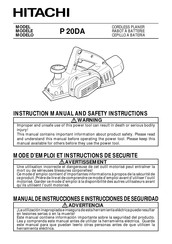 Hitachi P 20DA Manual De Instrucciones