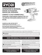 Ryobi P212G Manual Del Operador