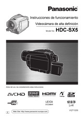 Panasonic HDC-SX5 Instrucciones De Funcionamiento