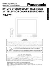 Panasonic CT-2701 Manual De Usuario