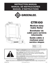 Greenlee CTR100 Manual De Instrucciones