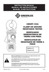 Greenlee CMGRT-100A Manual De Instrucciones