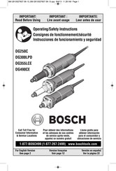 Bosch DG355LCE Instrucciones De Funcionamiento