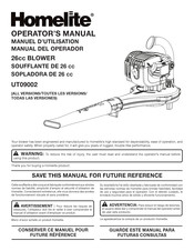 Homelite UT09002 Manual Del Operador