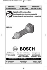 Bosch DGSH181BL Instrucciones De Funcionamiento Y Seguridad